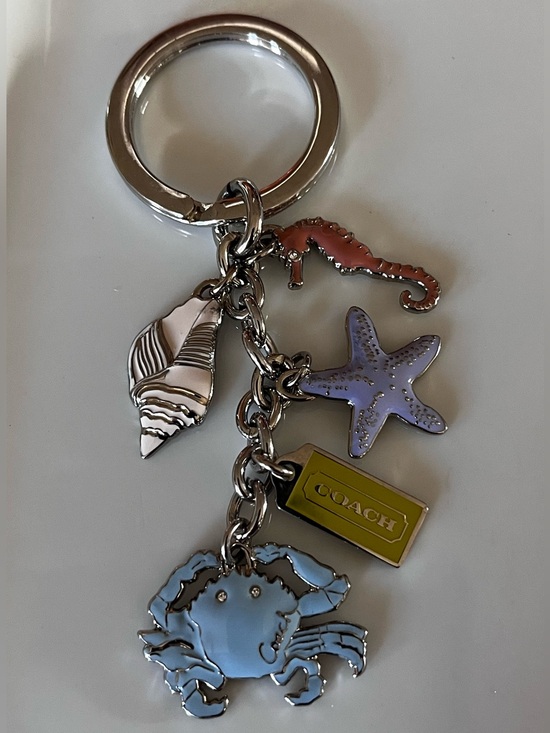 Coach Accessories - Rare Authentic COACH Keychain Under the Sea Silver w 5 charms